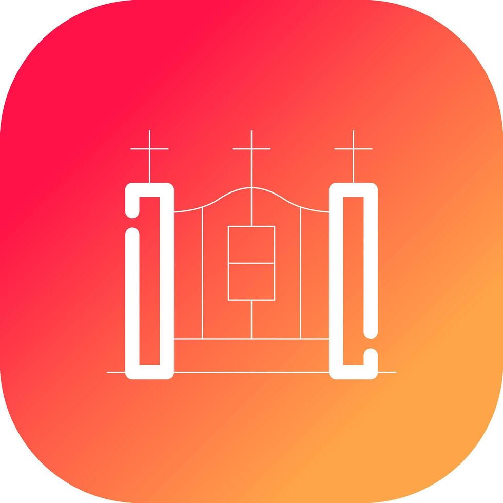 Cemetery Gate Creative Icon Design vector