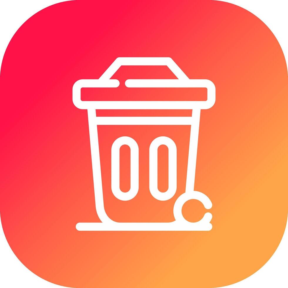 Dustbin Creative Icon Design vector