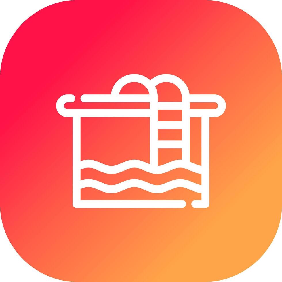 Swimming Pool Creative Icon Design vector