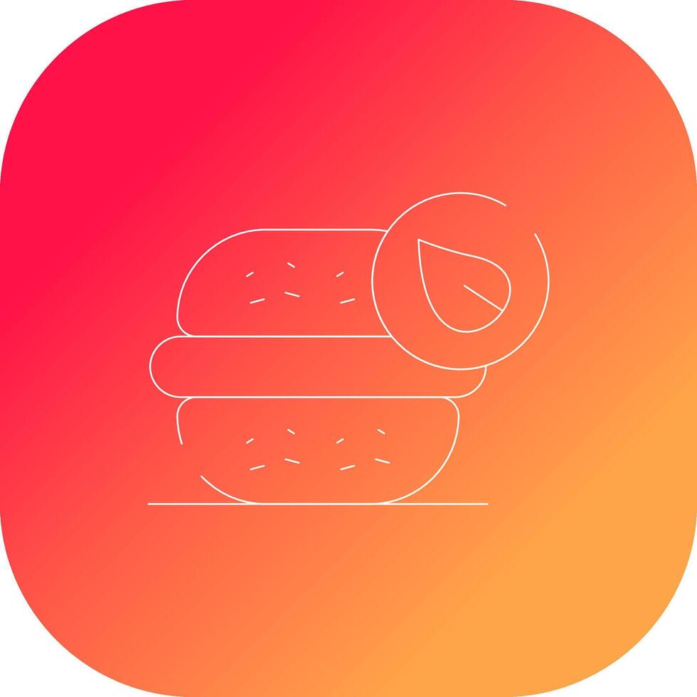 Vegan Burger Creative Icon Design vector