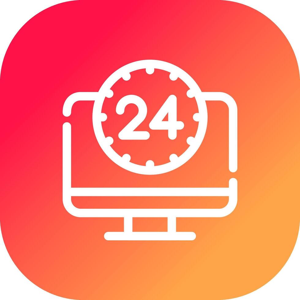 24 7 Monitoring Creative Icon Design vector