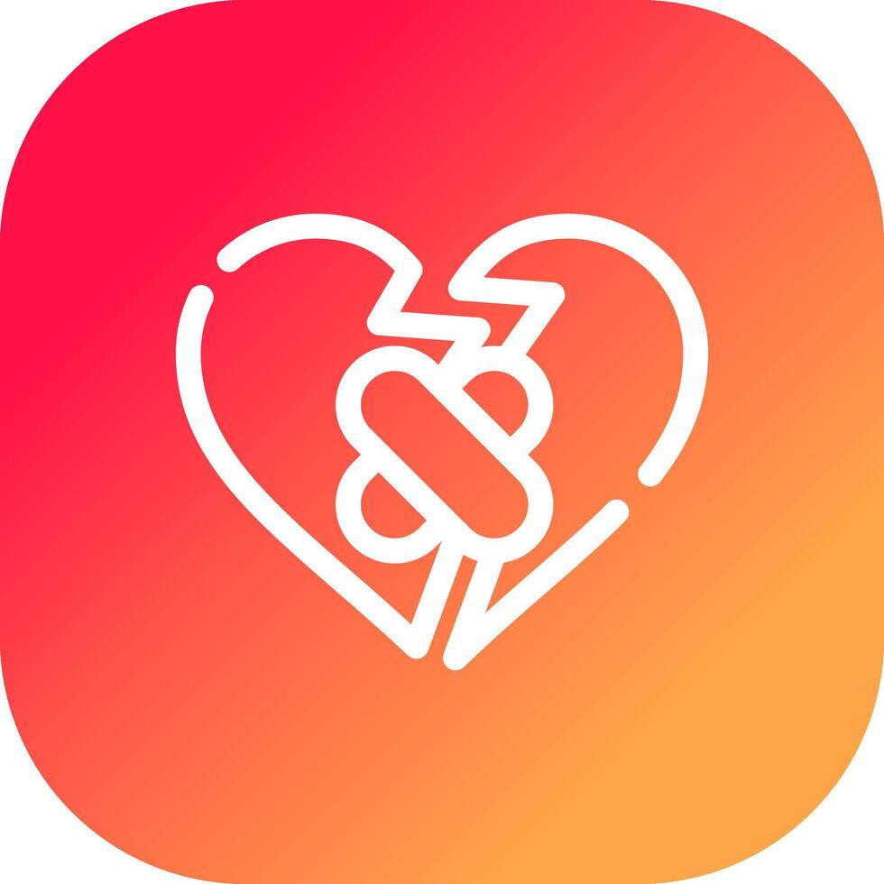 Broken Heart Creative Icon Design vector