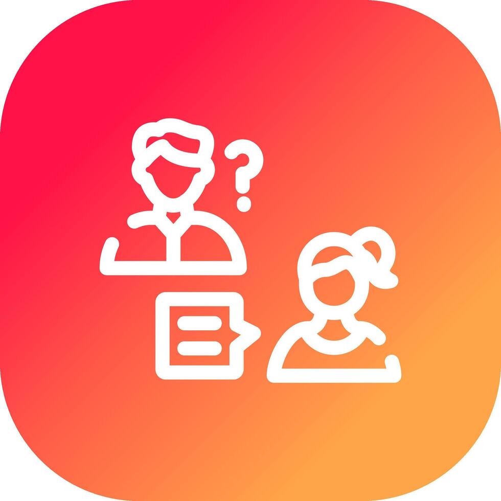 Job Interview Creative Icon Design vector