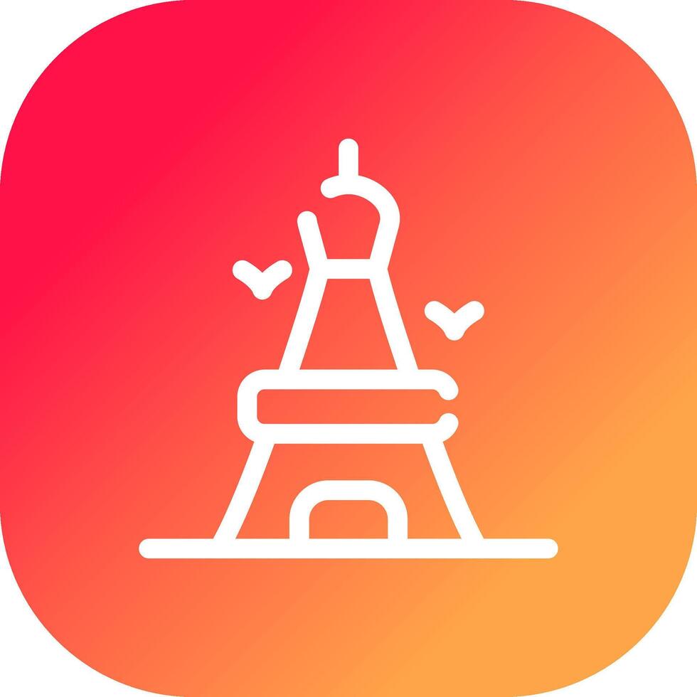 Eiffel Tower Creative Icon Design vector