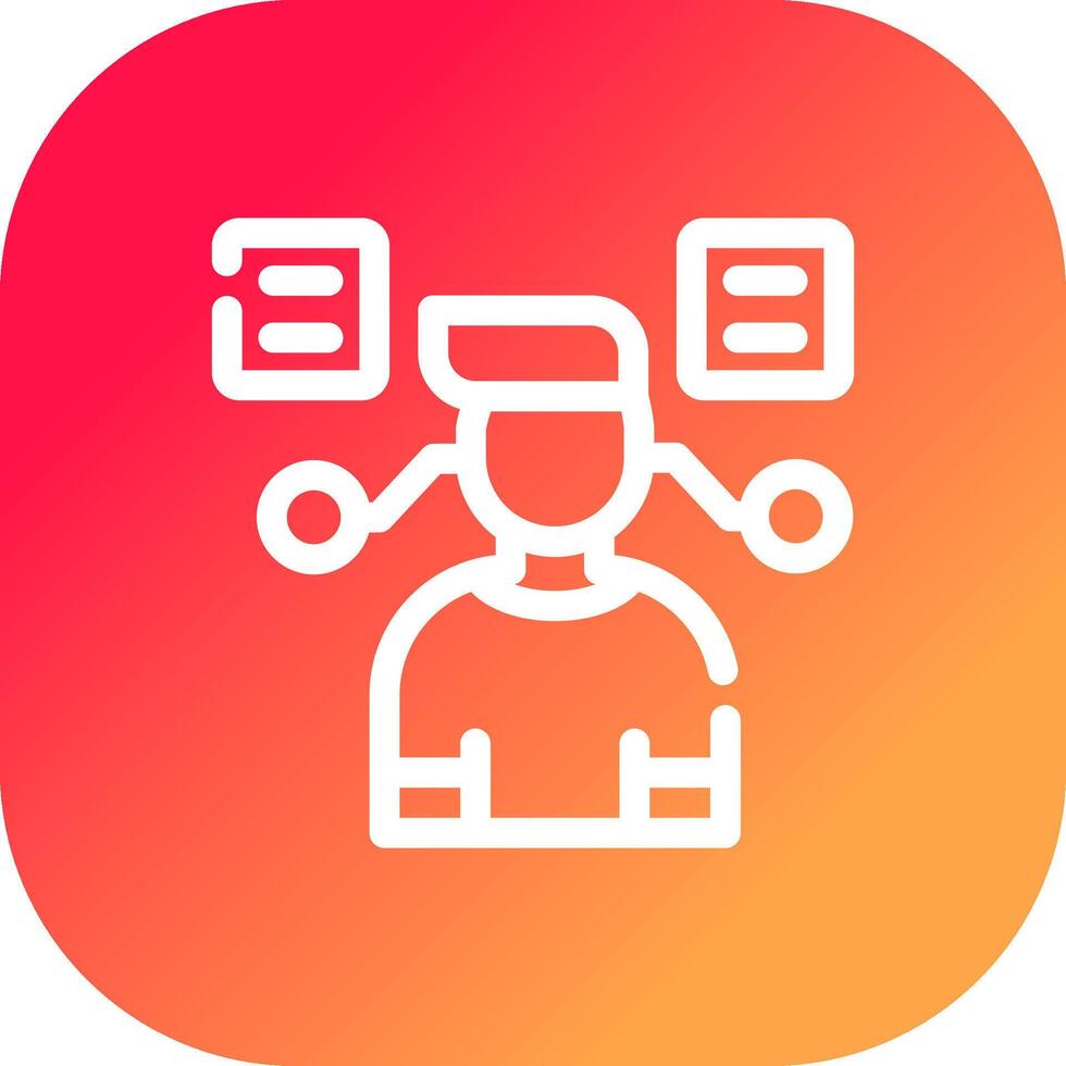 User Predictions Creative Icon Design vector