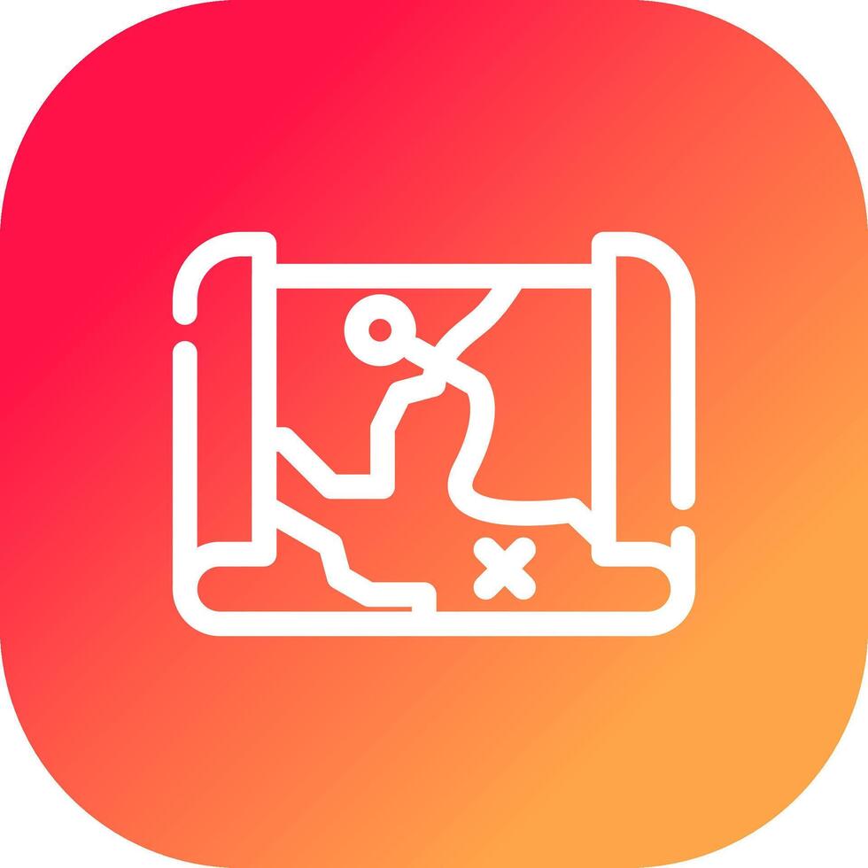 Treasure Map Creative Icon Design vector