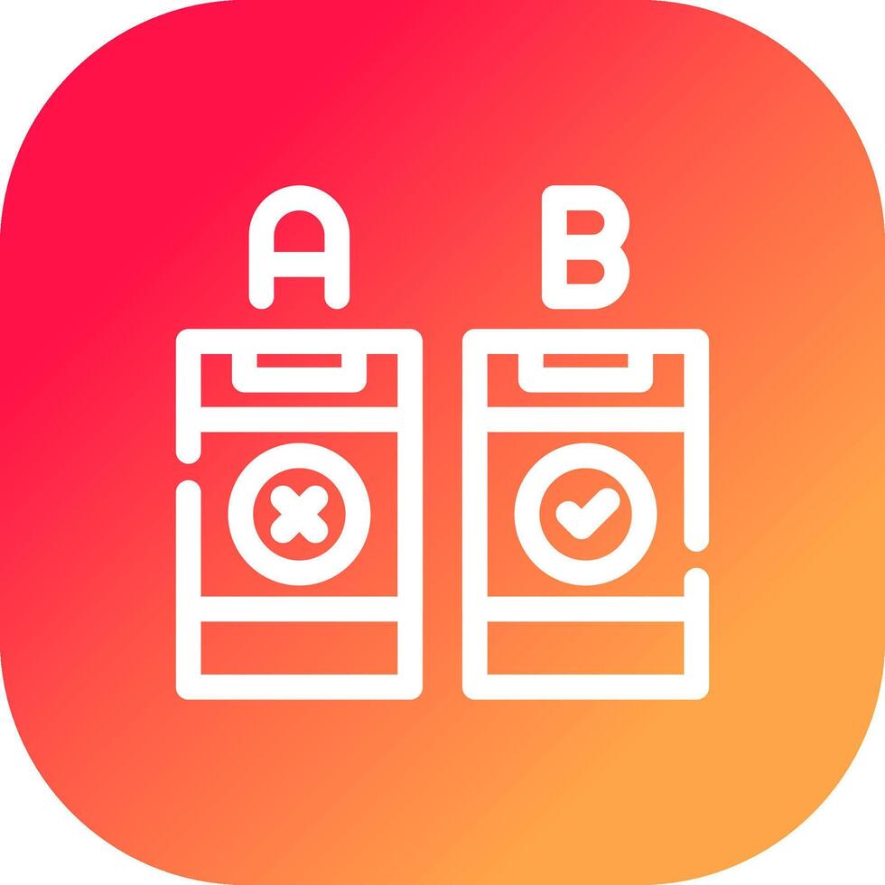 AB Testing Creative Icon Design vector