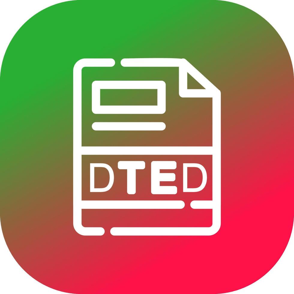 DTED Creative Icon Design vector