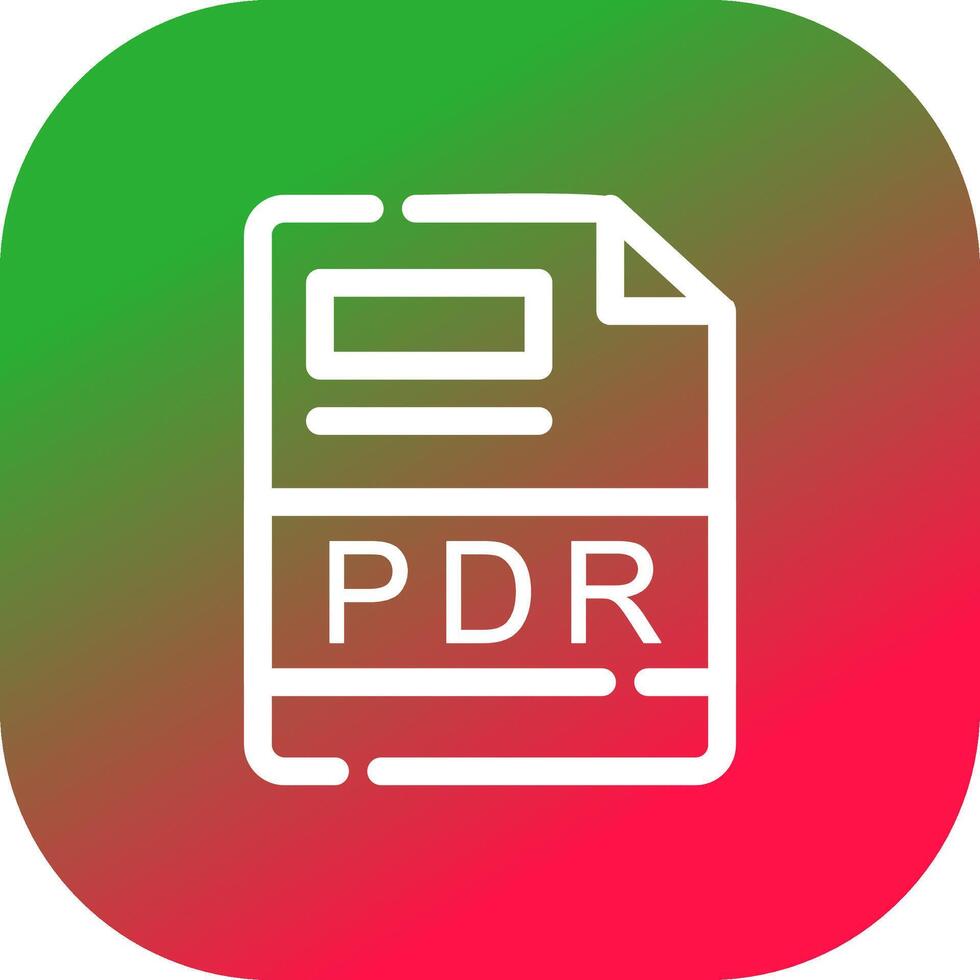 PDR Creative Icon Design vector