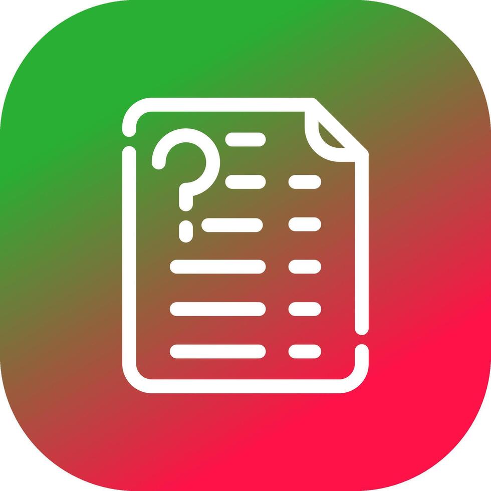 Question Creative Icon Design vector