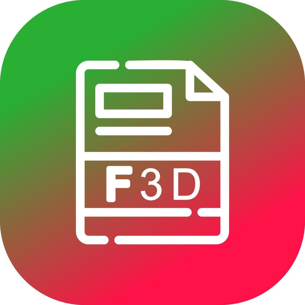 F3D Creative Icon Design vector