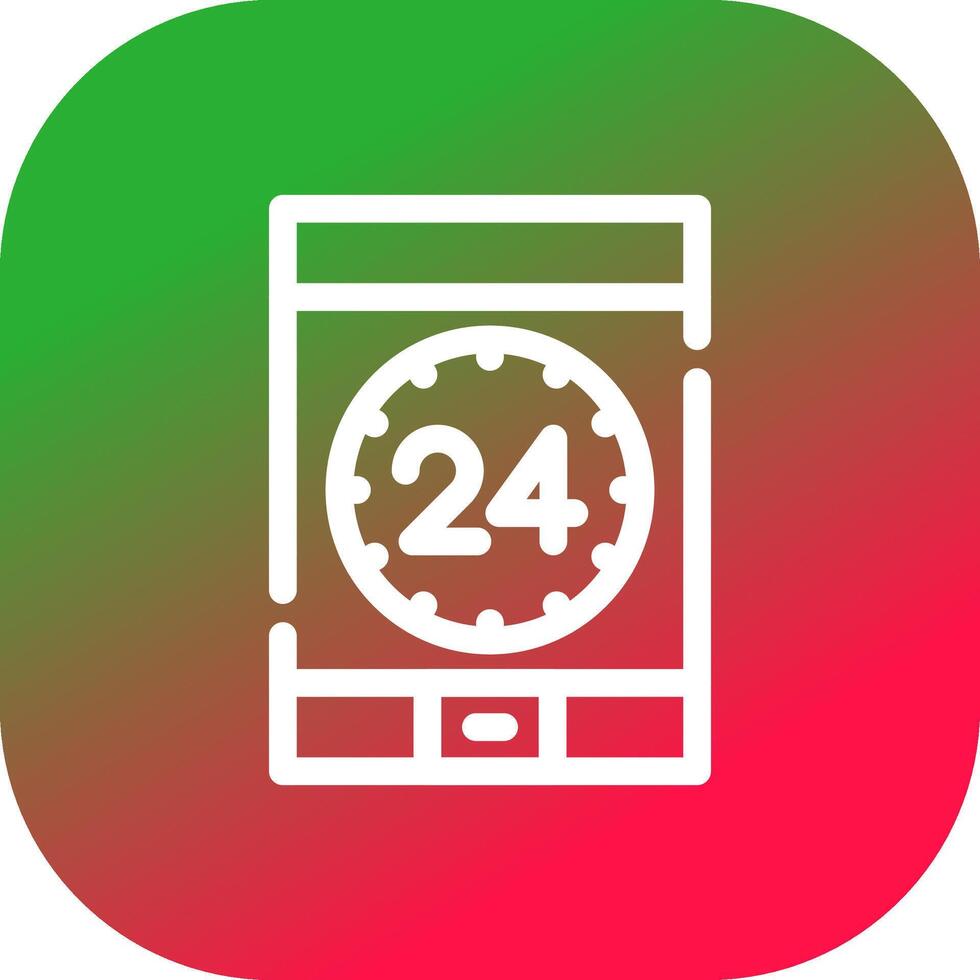 24 Hour Service Creative Icon Design vector