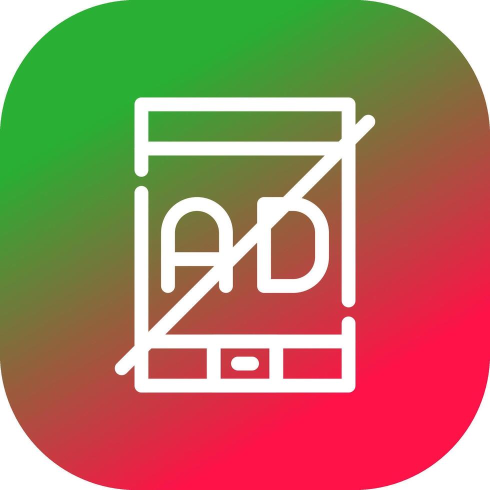 No Ad Creative Icon Design vector