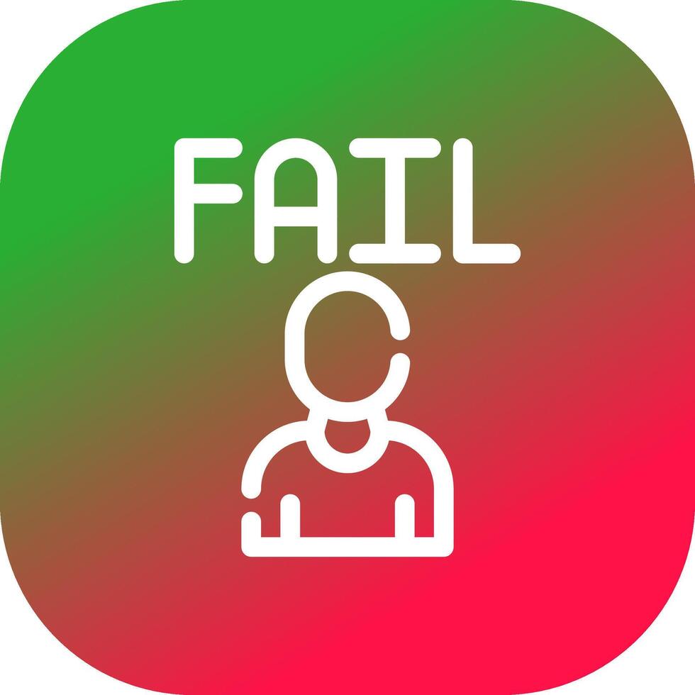 Fail Creative Icon Design vector