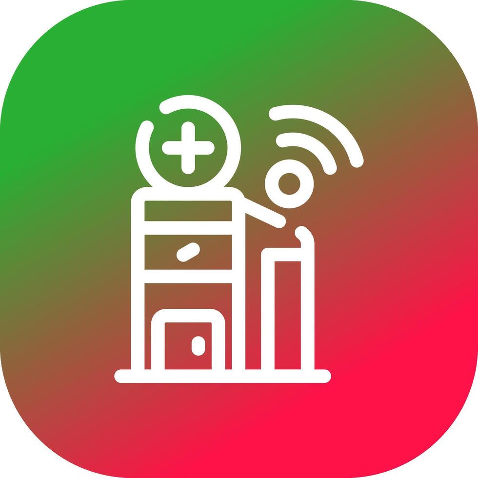 Smart Hospital Creative Icon Design vector