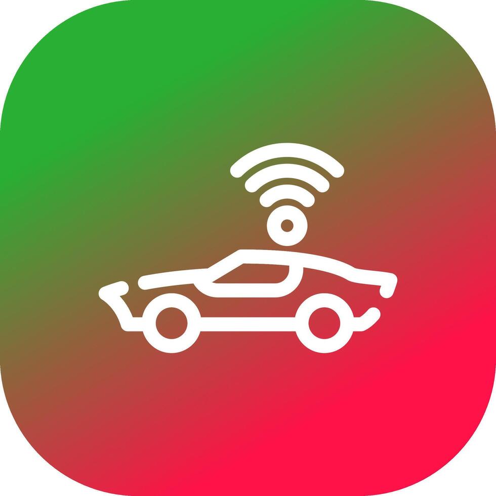 Self Driving Vehicle Creative Icon Design vector