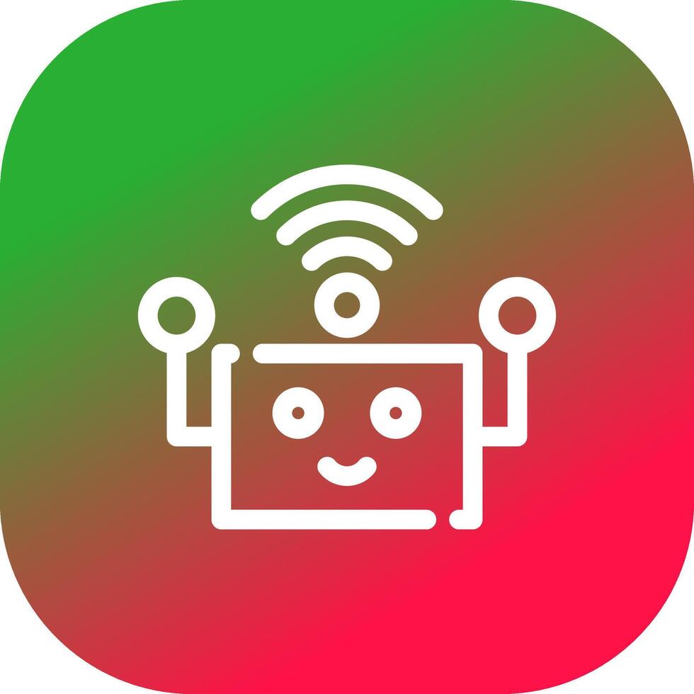 Robot Assistant Creative Icon Design vector