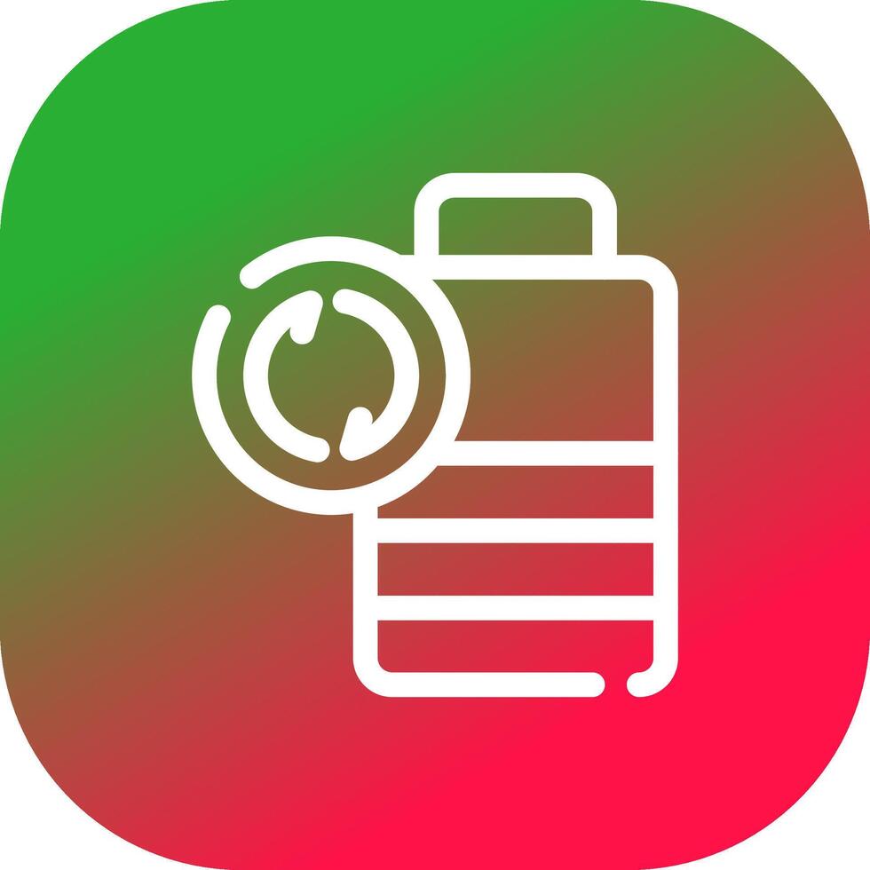 Battery Recyclings Creative Icon Design vector