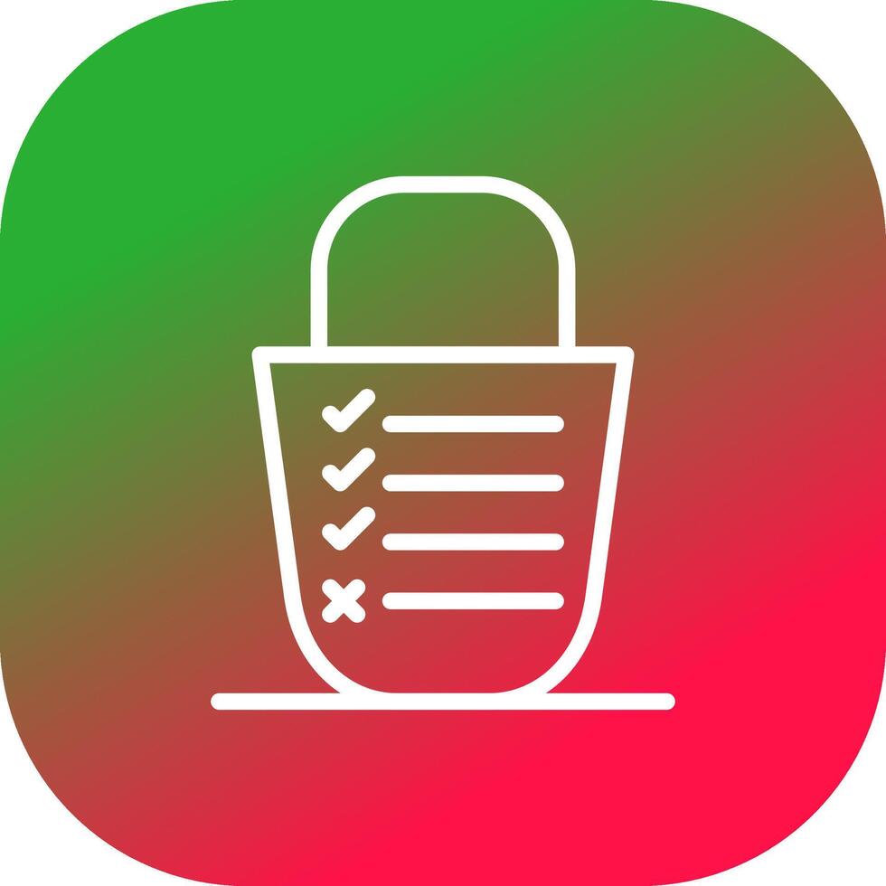 Bucket List Creative Icon Design vector