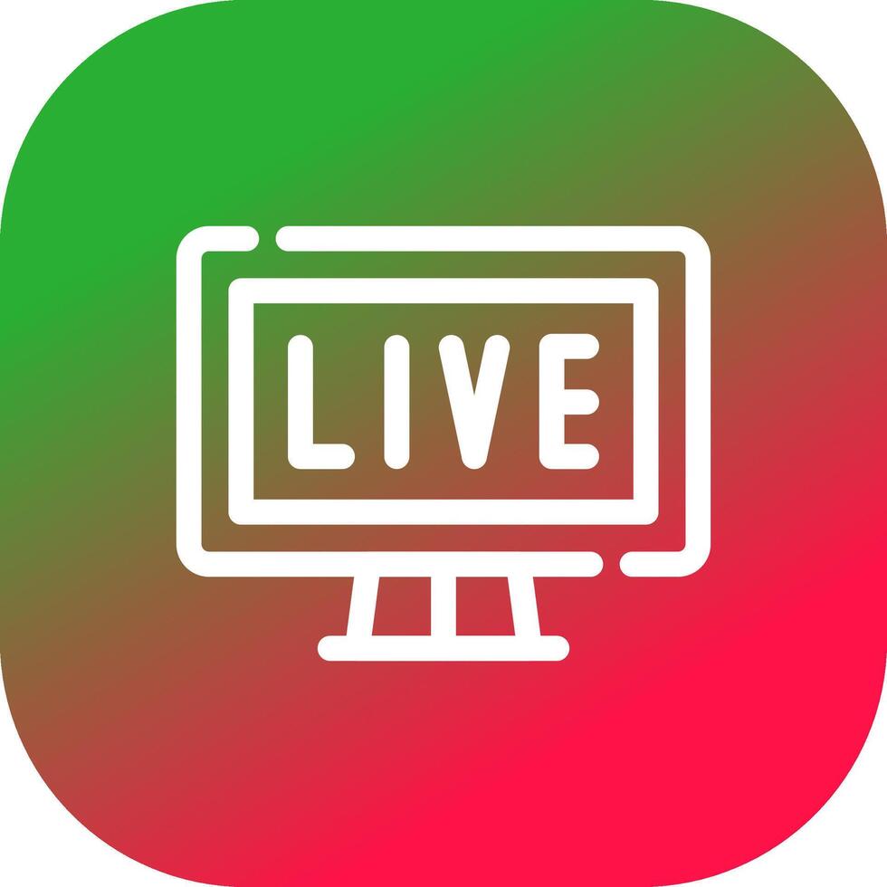 Live Streaming Creative Icon Design vector