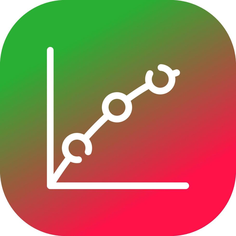 Marked Scatter With Straight Lines Creative Icon Design vector