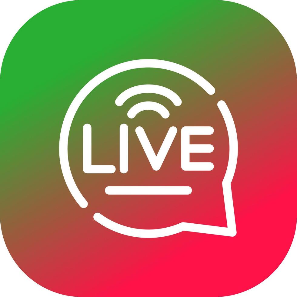 Live Chat Creative Icon Design vector