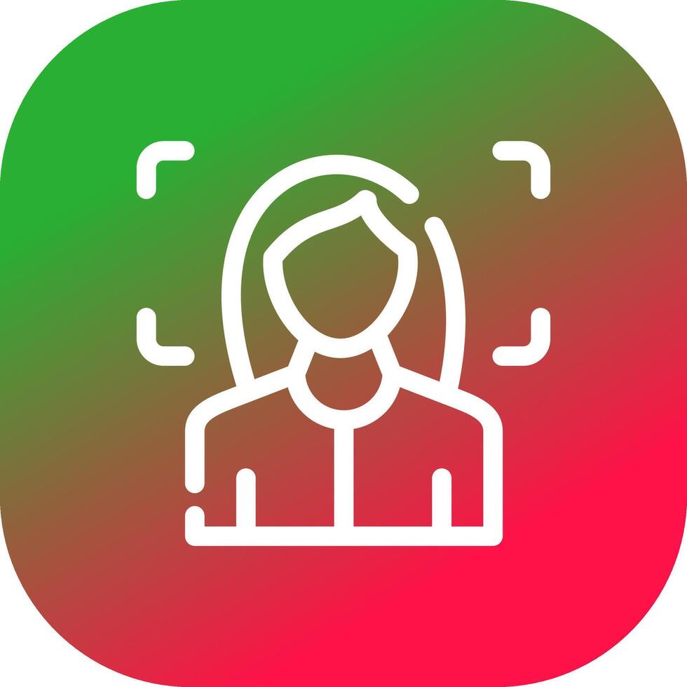 Facial Recognition Creative Icon Design vector