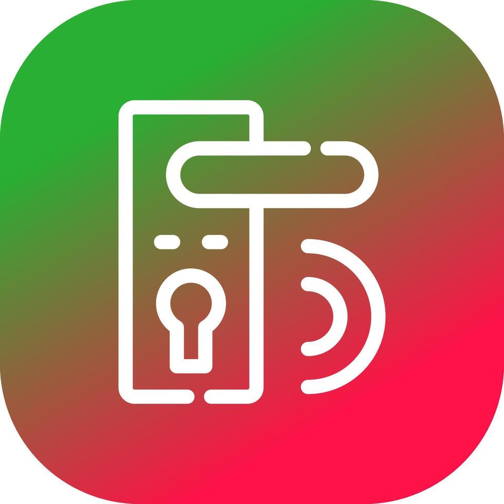 Door Lock Creative Icon Design vector