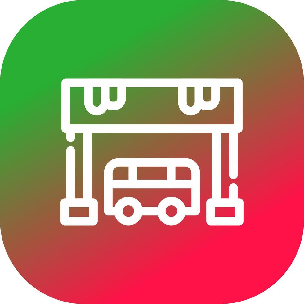 diseño de icono creativo de parada de autobús vector