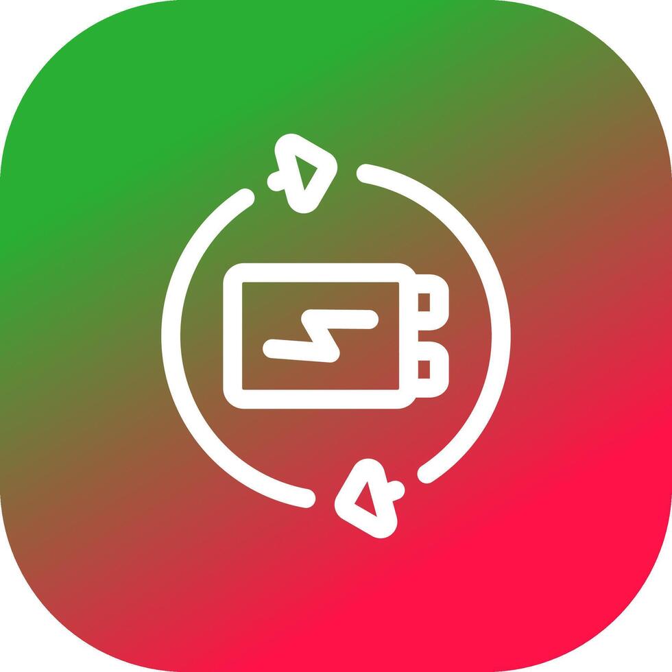 Battery Recycling Creative Icon Design vector