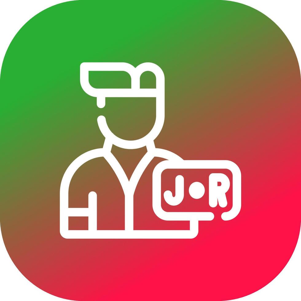 Junior Sales Rep Creative Icon Design vector