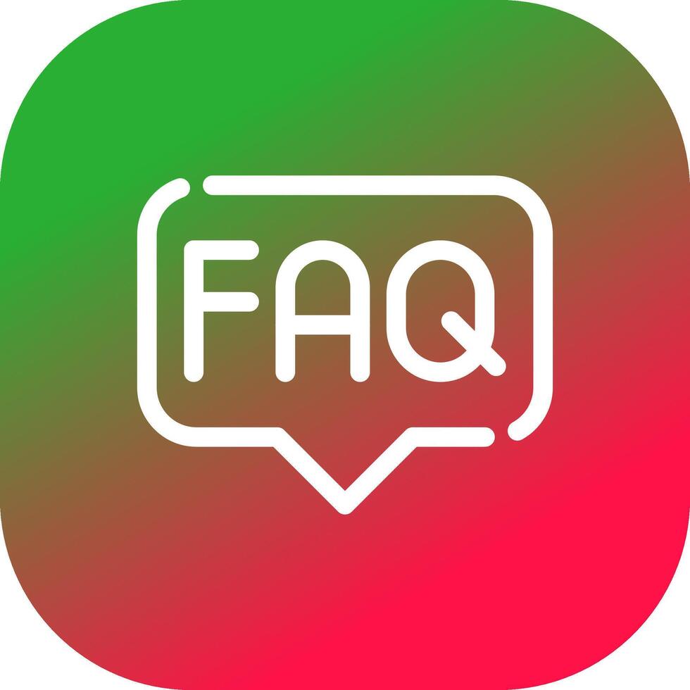 FAQ Creative Icon Design vector