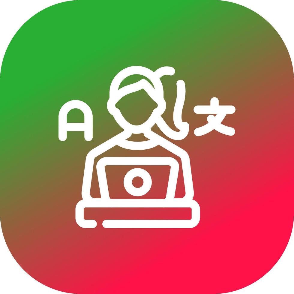 Freelance Translator Creative Icon Design vector