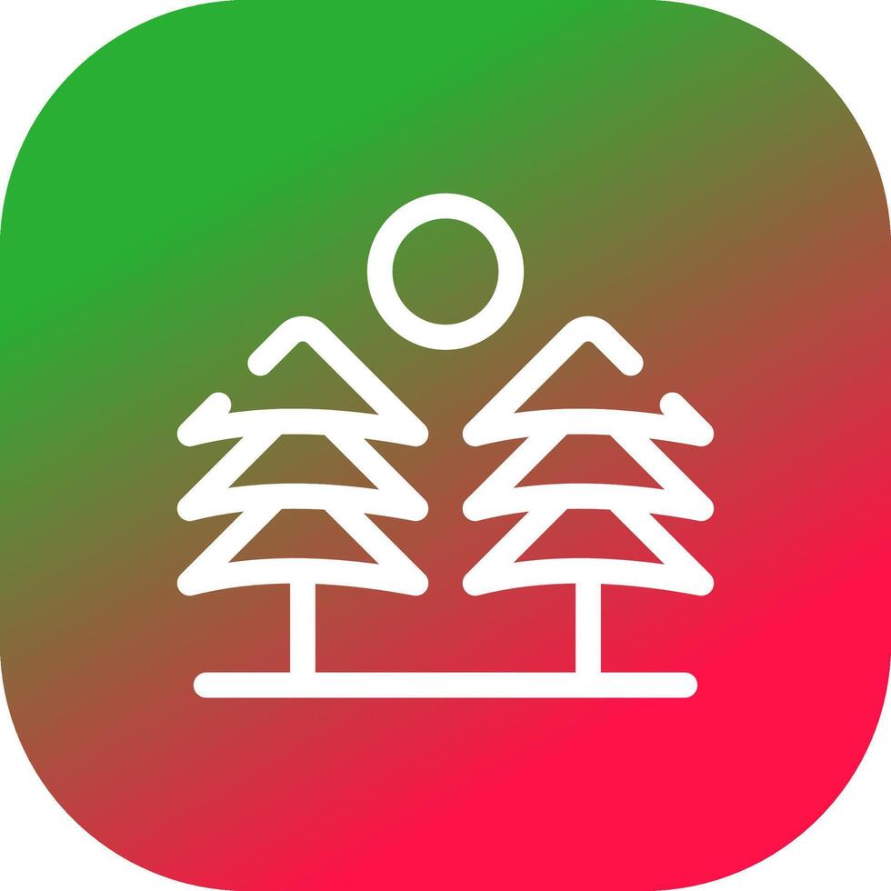 Pine Trees Landscape Creative Icon Design vector