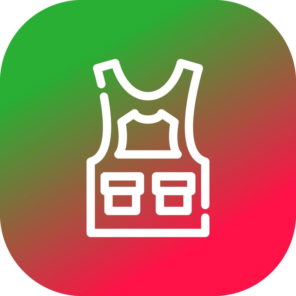 Bulletproof Vest Creative Icon Design vector