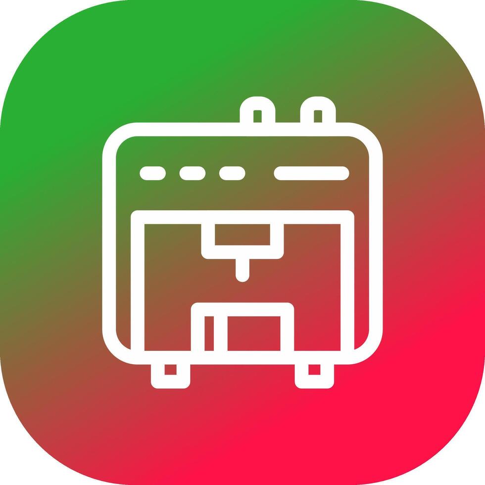 3D Printer Creative Icon Design vector