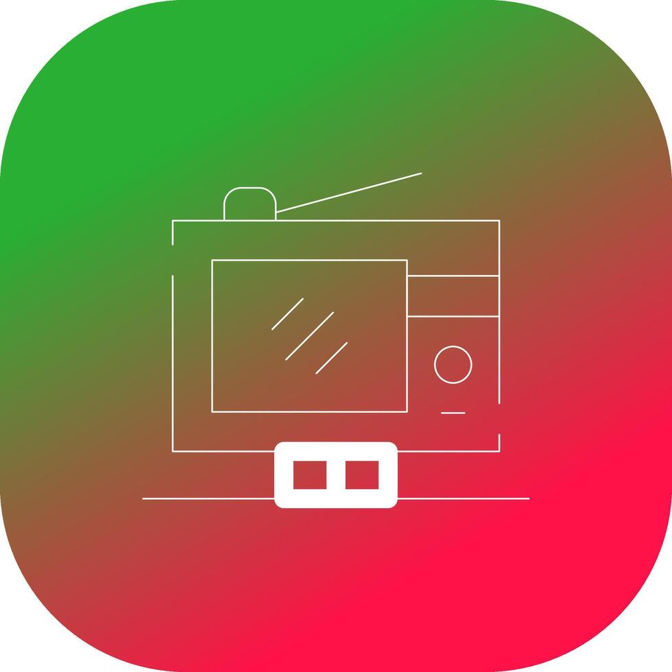 Digital Television Creative Icon Design vector