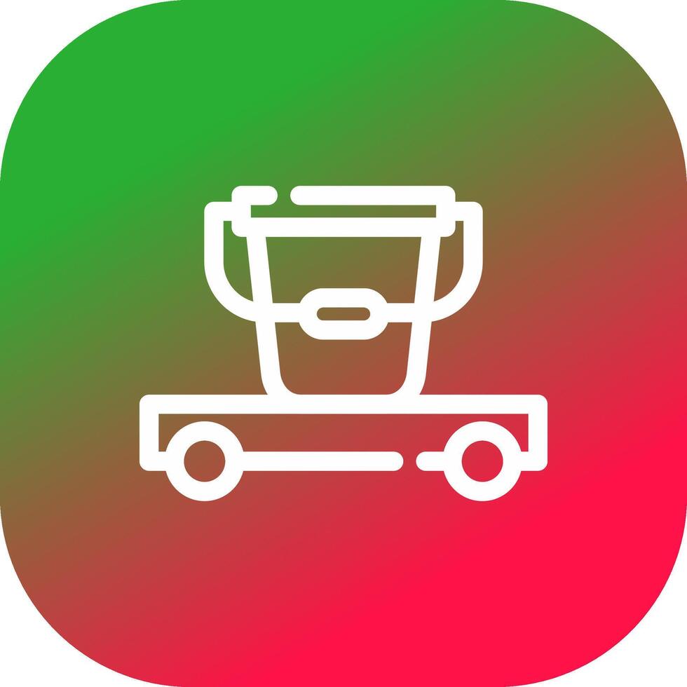 Cleaning Cart Creative Icon Design vector