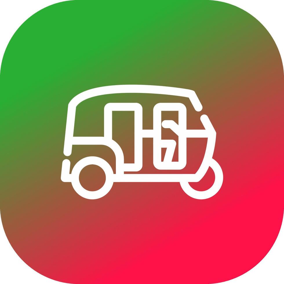 Rickshaw Creative Icon Design vector