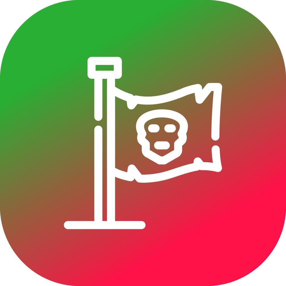 Pirates Flag Creative Icon Design vector