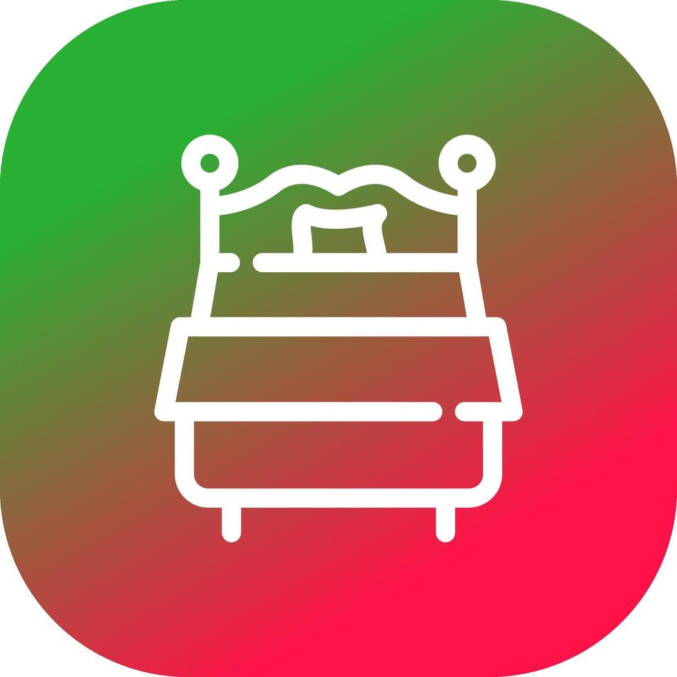 Double Bed Creative Icon Design vector