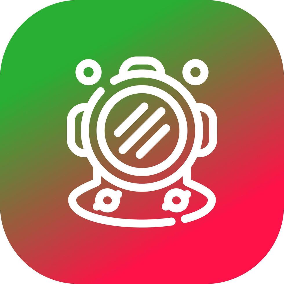 Diving Helmet Creative Icon Design vector