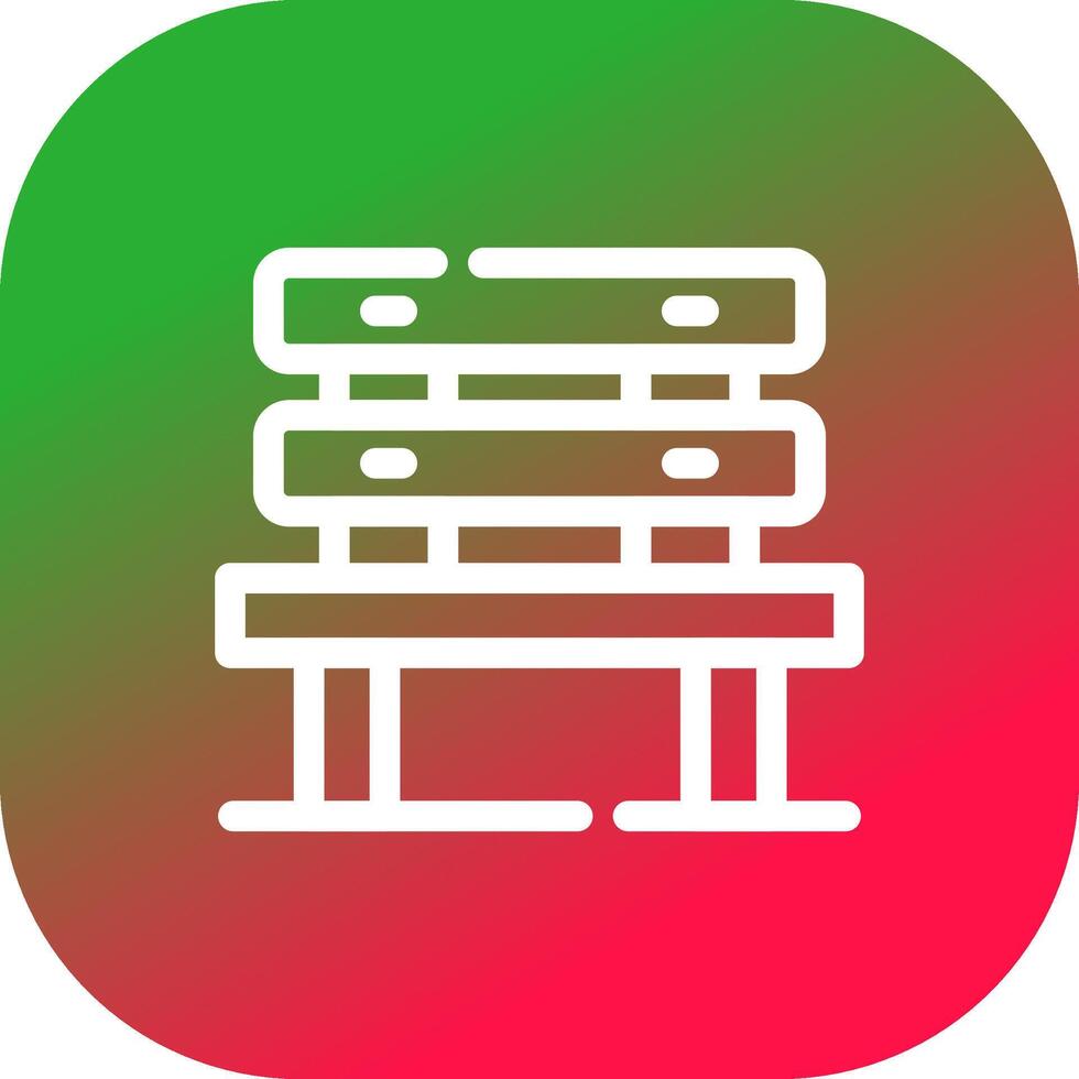 Bench Creative Icon Design vector