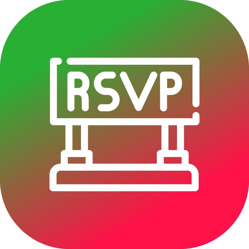 diseño de icono creativo rsvp vector