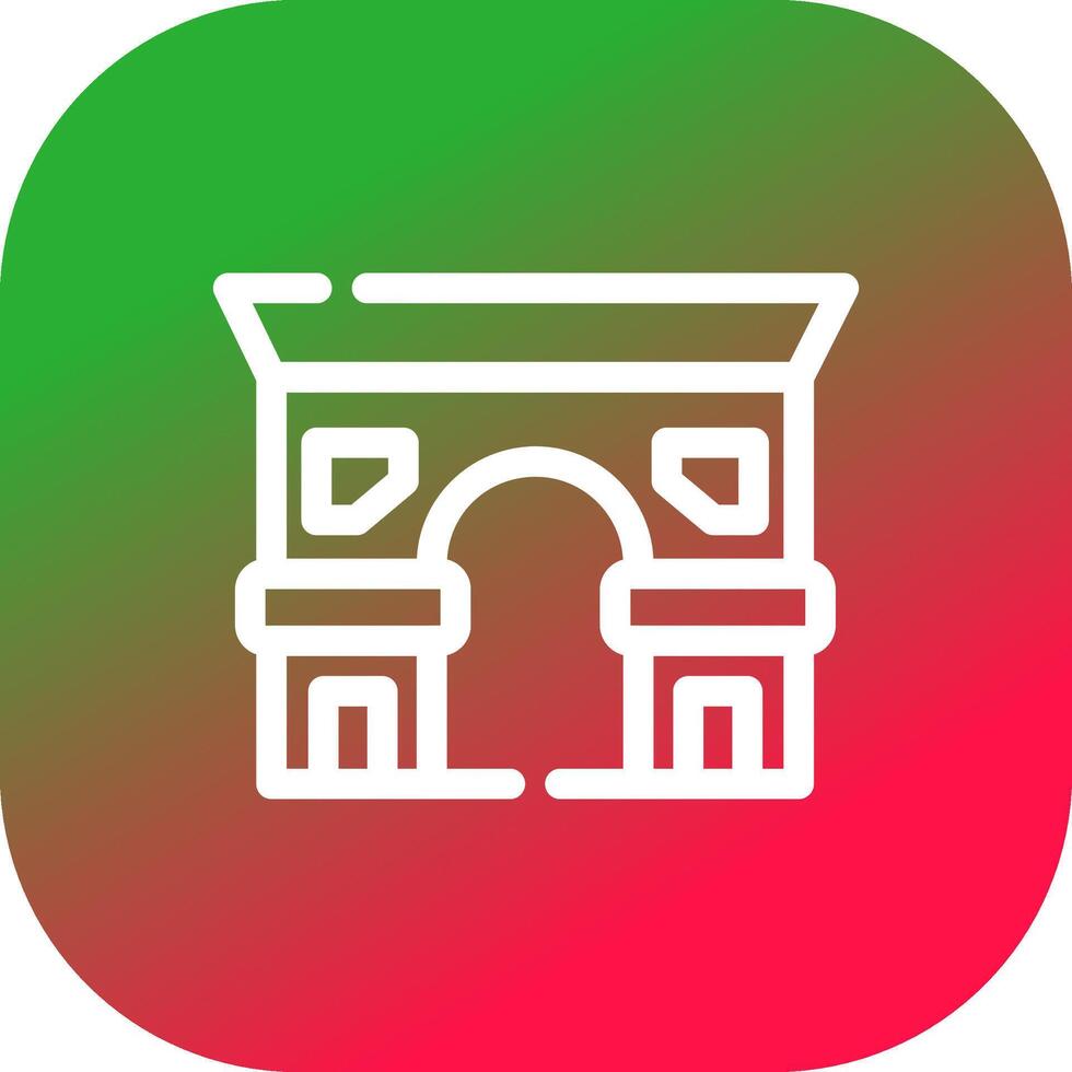 Arc De Triomphe Creative Icon Design vector