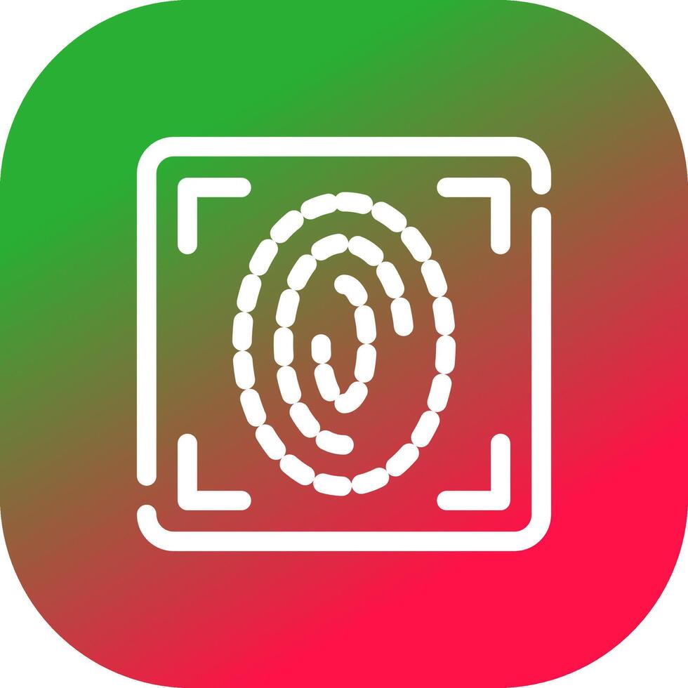 Fingerprint Scan Creative Icon Design vector