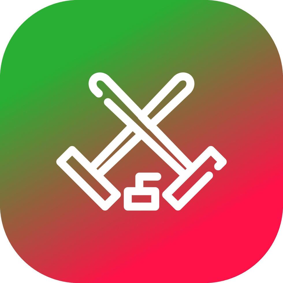 Curling Creative Icon Design vector