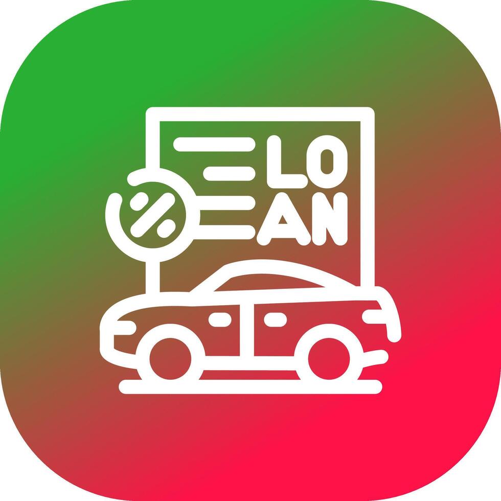 Car Loan Creative Icon Design vector