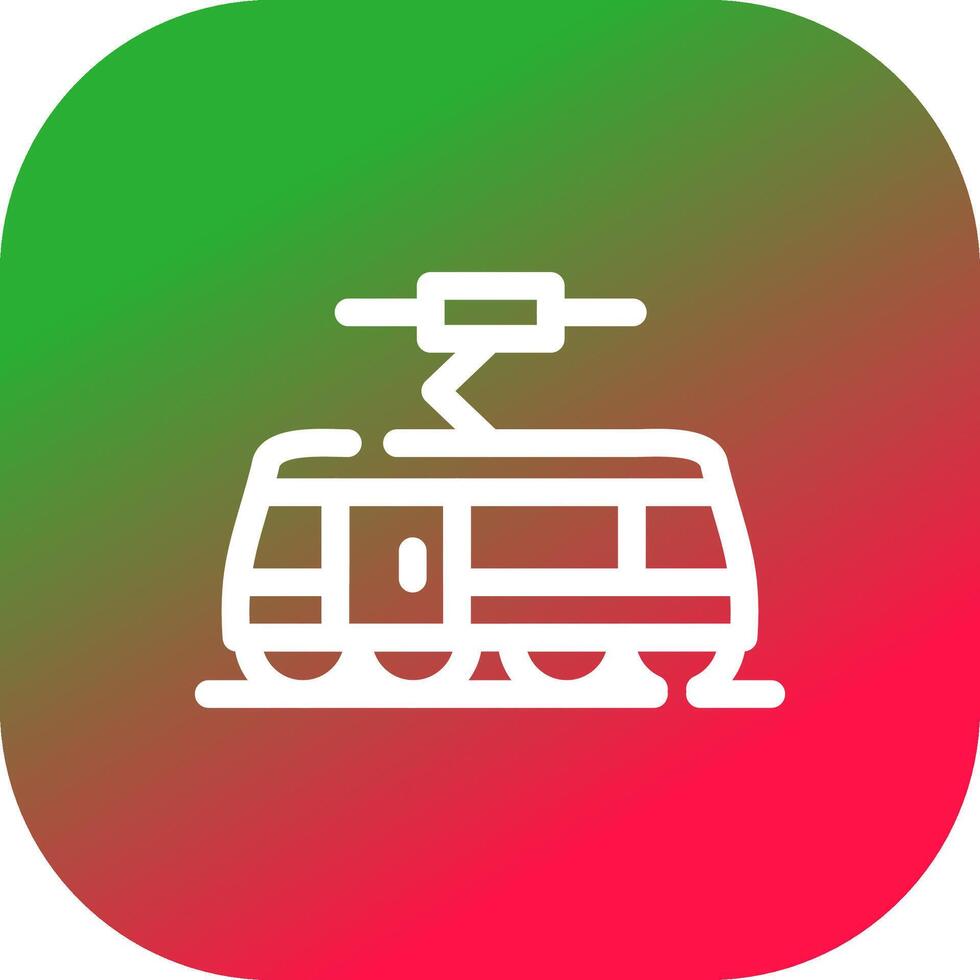 Tram Creative Icon Design vector