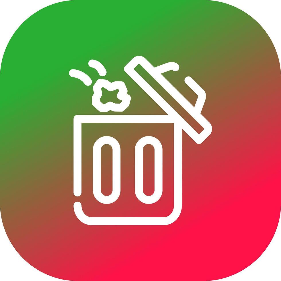 Throwing Trash Creative Icon Design vector